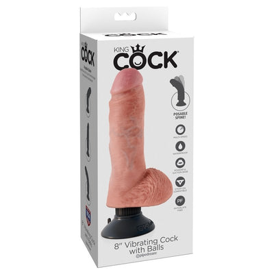 Pipedream King Cock - 8 Inch Vibrating Cock With Balls