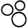 California Exotic Black Rubber Cock Ring 3 Piece Set