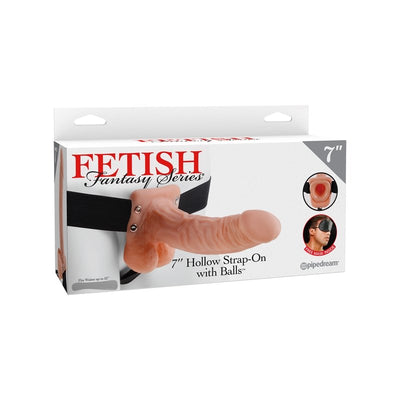 PipeDream Fetish Fantasy - 7 Inch Hollow Strap-On With Balls