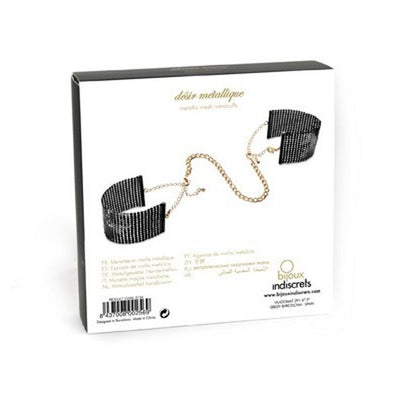 Bijoux Indiscrets Desir Metallique - Black Handcuffs and Ankle Cuffs