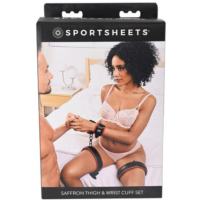 Sportsheets Saffron Thigh and Wrist Cuff Set